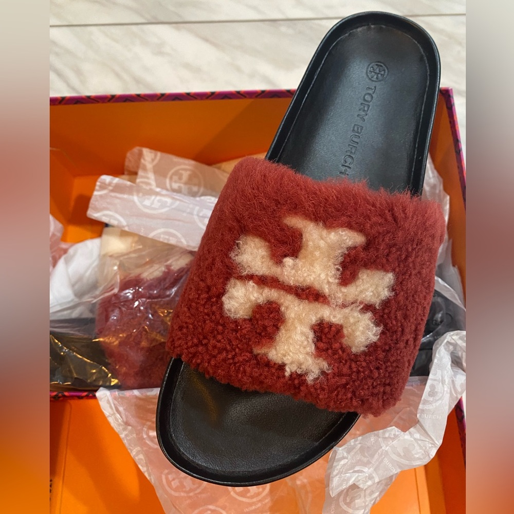Smoked Paprika Tory Burch slide 9. No box, dust bag included. Worn 3 times.